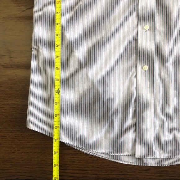 LAUREN RALPH LAUREN Slim Fit Men Striped Long Sleeve Button Up Shirt Sz 16 34-35 - Picture 11 of 12